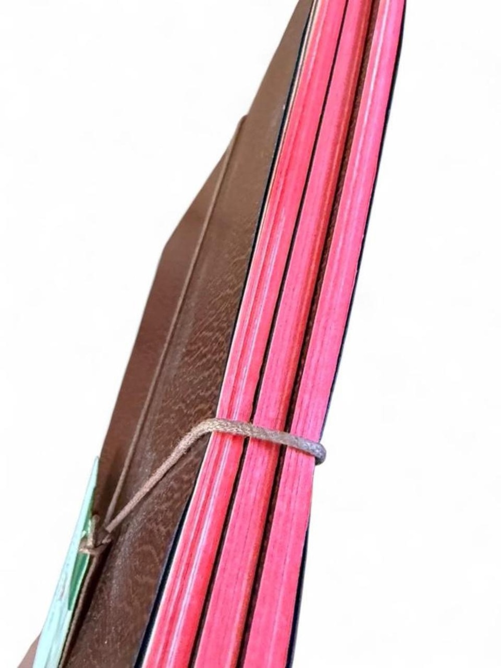 Bieffe Brown Leather lined notebook 3 pk-New - Picture 2 of 7